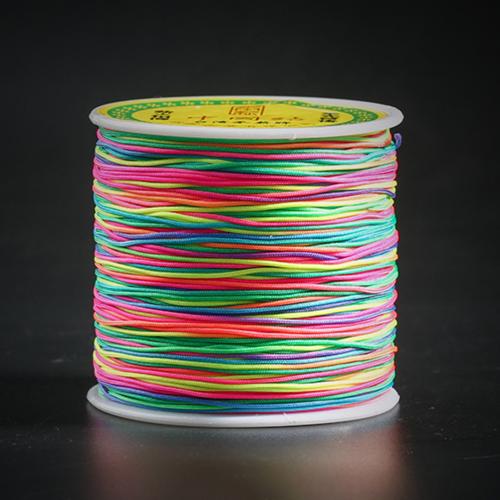 1mm 100m Nylon macramé chino nudo cordón pulsera cuentas hacer joyas DIY borlas cuentas Shambala hilo herramienta de coser: Multicolor