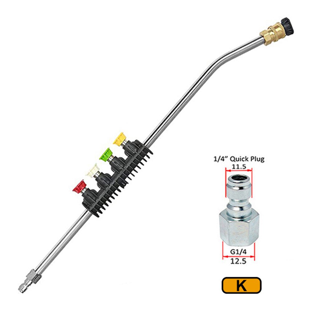 Pressure Washer Wand Extension 30 Degree Curved Angled Undercarriage and Gutter Cleaner Attachment 1/4 Inch Quick Connect 22Inch: K