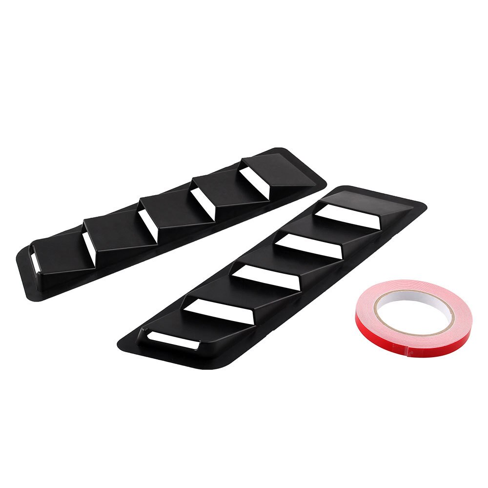 Panel de refrigeración de aire para capó de coche, rejilla de ventilación Universal, embellecedor de plástico ABS negro, 2 piezas