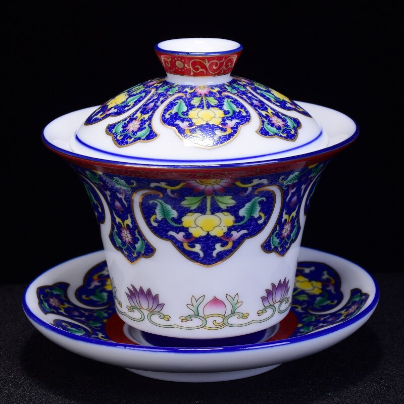 Gaiwan Tasse à Thé En Porcelaine Chinoise Rétro - Neuf Avec Couvercle, Style Traditionnel