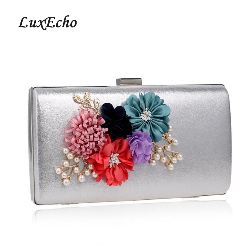 LuxEcho Flap small Evening bags women's bags Day Clutches Golden/Silver handbags Bride Wedding purse