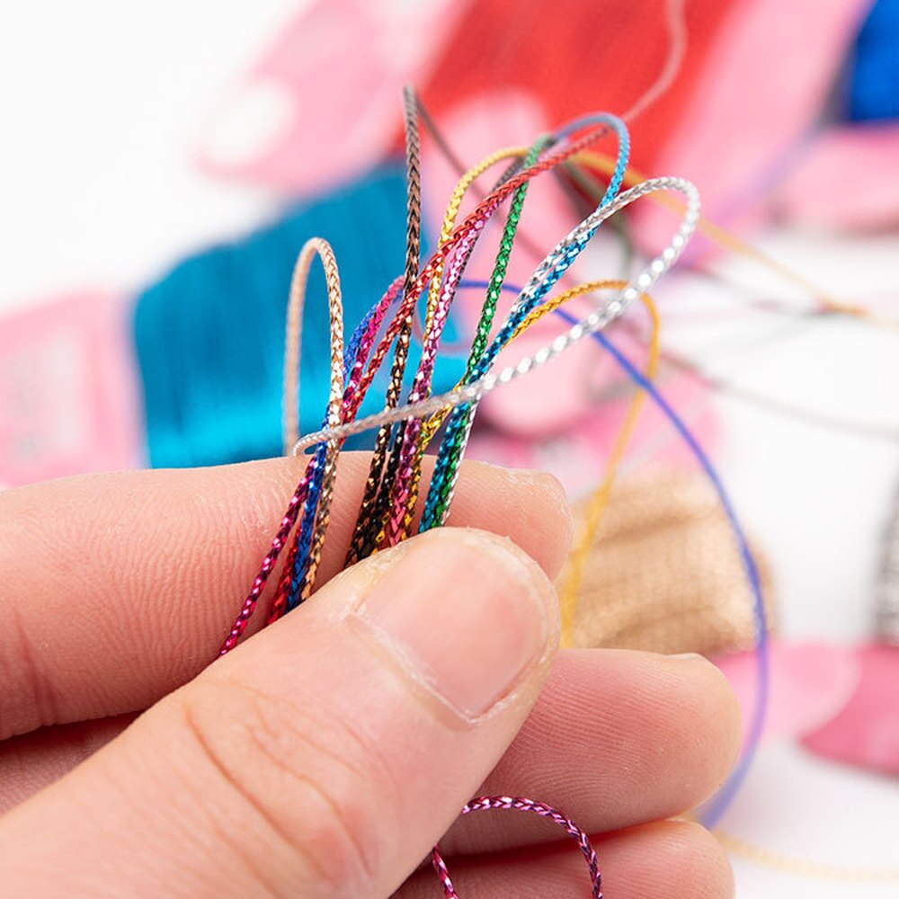 20 Meter/Diameter 1mm Gold Silver Silk Cords Rope Satin Braided Macrame Macrame Wire DIY Bracelets Making Findings Beading