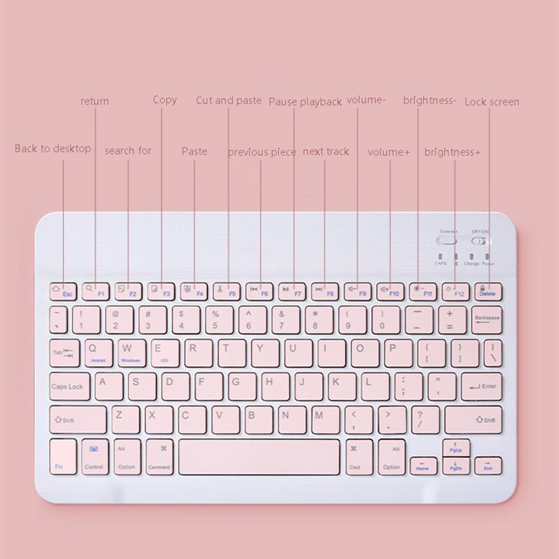 10- inch press sn draagbare tablet bluetooth toetsenbord en muis set, voor xiaomi huawei ipad toetsenbord muis