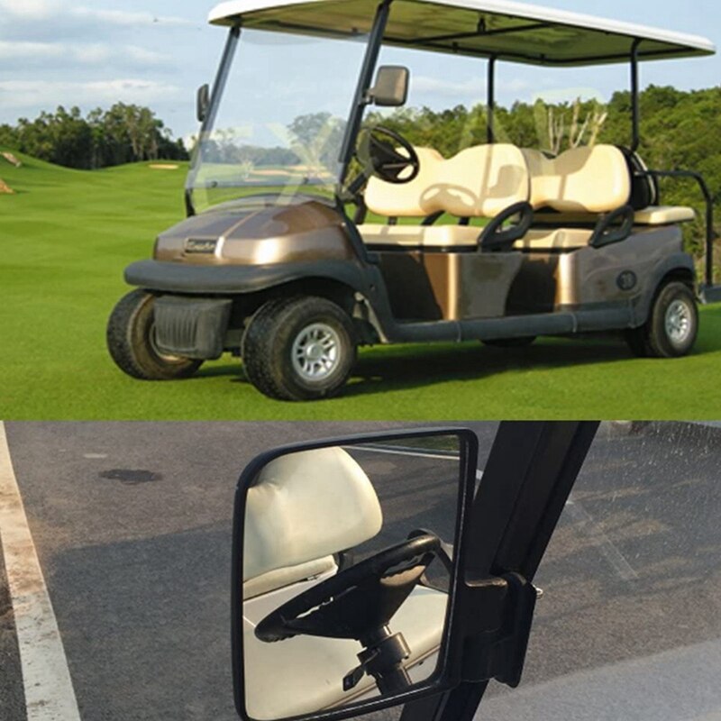 -Universele Golfkar Zijspiegels Voor Club Auto, Omkeren Spiegel Achteruitkijkspiegel Reflector