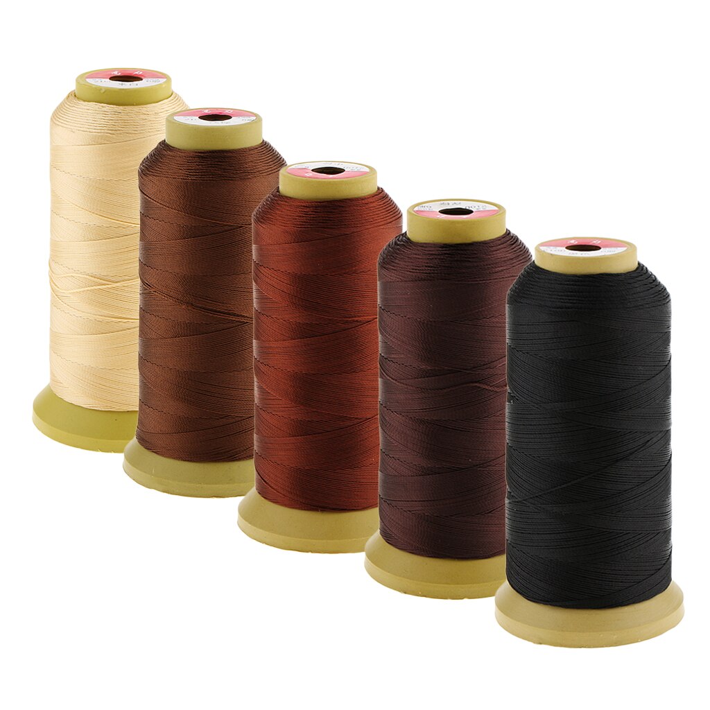 Extensiones de pelo de 5 colores para coser trenzas, juego de hilos de tejido, hilo de trama de 0,4mm