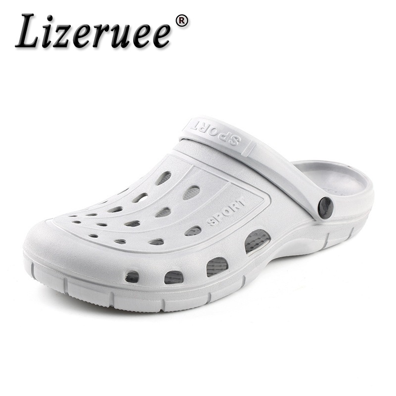 Lizeruee sommar eva träskor herr slip on trädgård tofflor herr strand sandaler utomhus zuecos herr tofflor sandalias mule clog skor