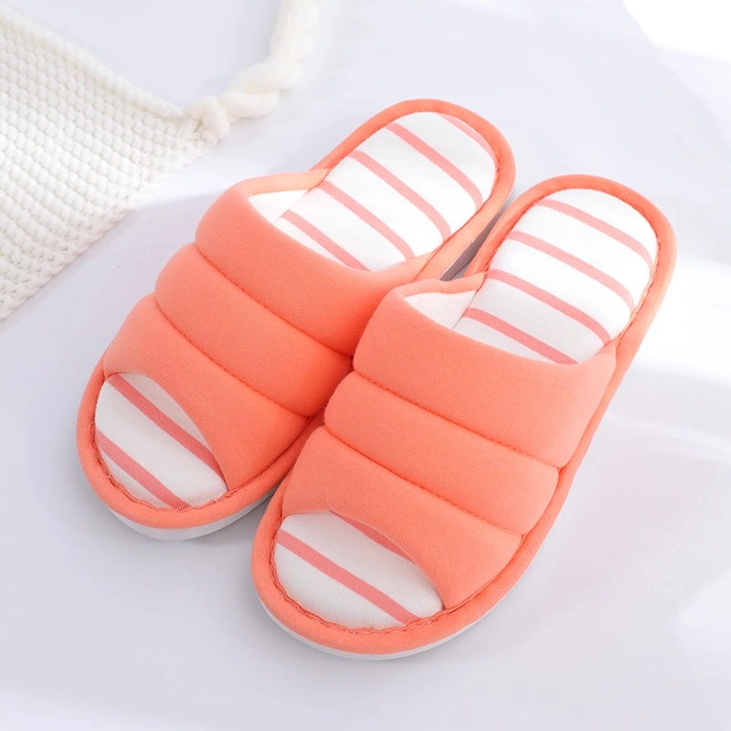 Asifn kvinnor tofflor caterpillar par linne modis öppet hem halkfria män golv tjocksulor fyra säsonger skor sapato feminino: Orange / 6