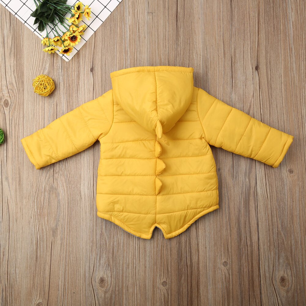 Peuter Baby Meisje Jongen Hoodies Uitloper Jas 3D Dinosaurus Winter Warme Jassen Kids Meisjes Rits Jas Warm Hooded Lange Mouwen jas