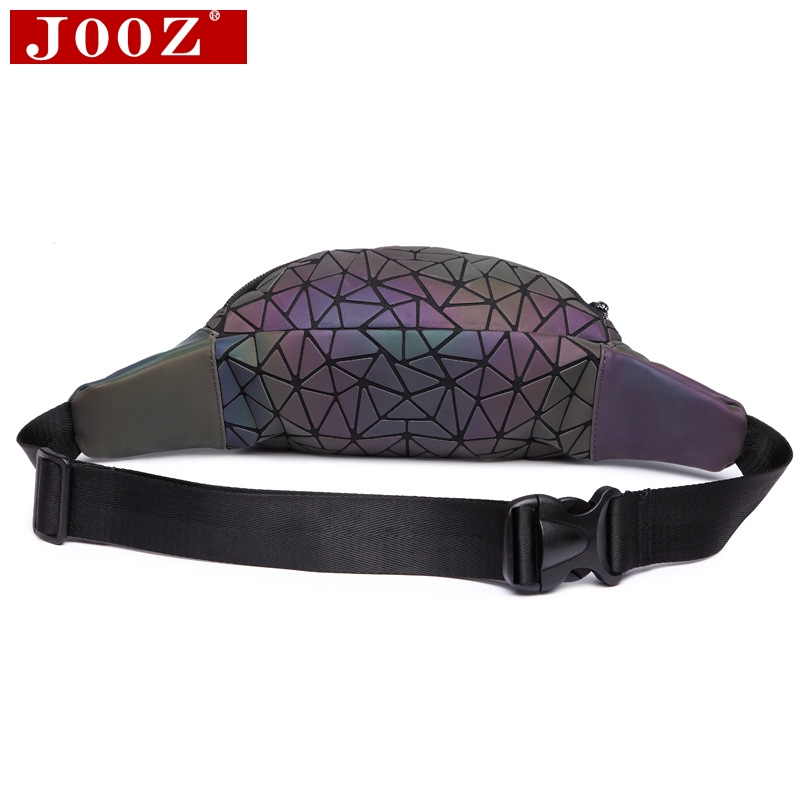 fanny pack Bananka women chest Packs PVC material Hip Bag Geometric luminous holographic waist pack belt bag Travel