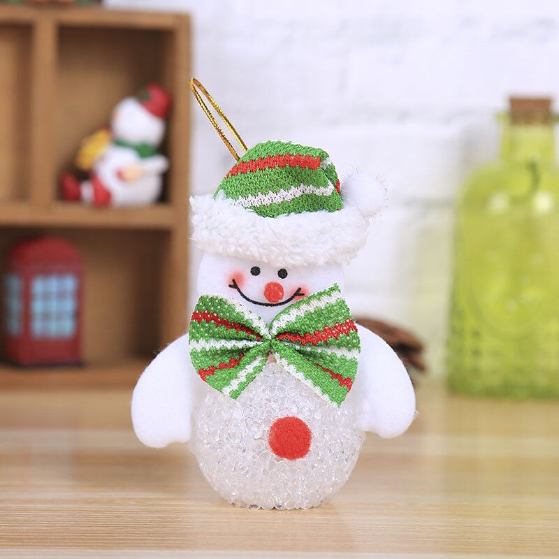 Christmas LED Snowman Light Home Ornaments Xmas Tree Hanging Decoration: Blue