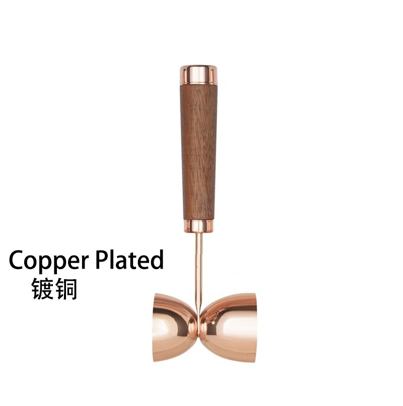 30/60ml hammer jigger bar cocktail dobbelt jigger mål med et håndtag for større hastighed og brugervenlighed: Kobber 30 60ml