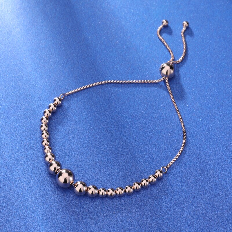 2020 novo 100% 925 prata esterlina pan pequenas bolas redondas frisado com contas ajustável pulseira diy alta qualidade moda senhora