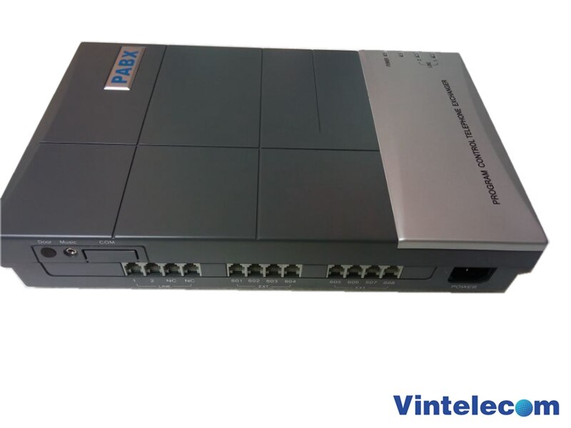 China PBX fabriek VinTelecom CS208 MINI PBX/SOHO PBX/Kleine PABX voor kleine zakelijke oplossing