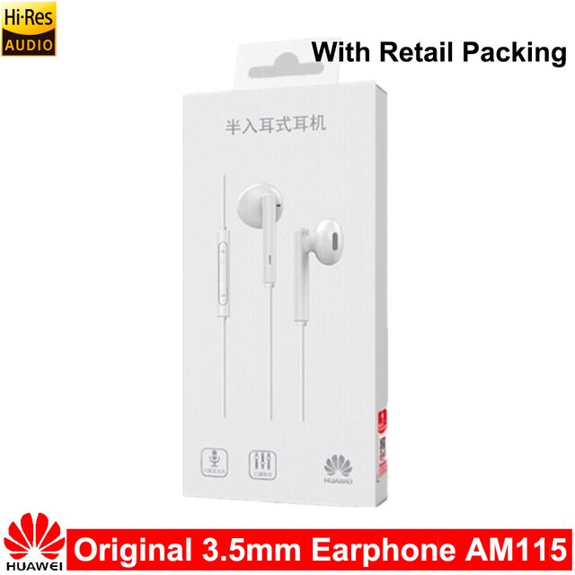 Voor Huawei AM115 Headset Met 3.5Mm In Ear Oordopjes Oortelefoon Speaker Bedrade Controller Voor Huawei P10 P9 P8 Mate9: Default Title