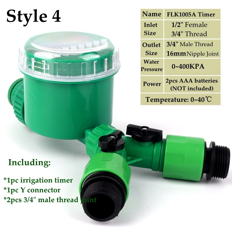 1 zestaw wyświetlacz LCD zegar podlewania nawadniania nawadnianie ogrodu system sterownik czasowy czasowy wyłącznik przepływu wody z w stylu Y szybkie złącza