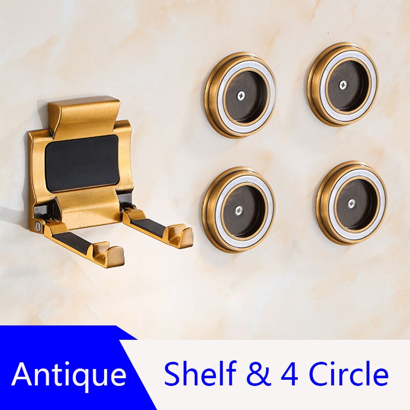 Antieke Föhn Houder Badkamer Planken Muurbevestiging Magazijnstelling Zwart Badkamer Plank Voor Dyson Supersonic Föhn Houder: Antique  4 Circle