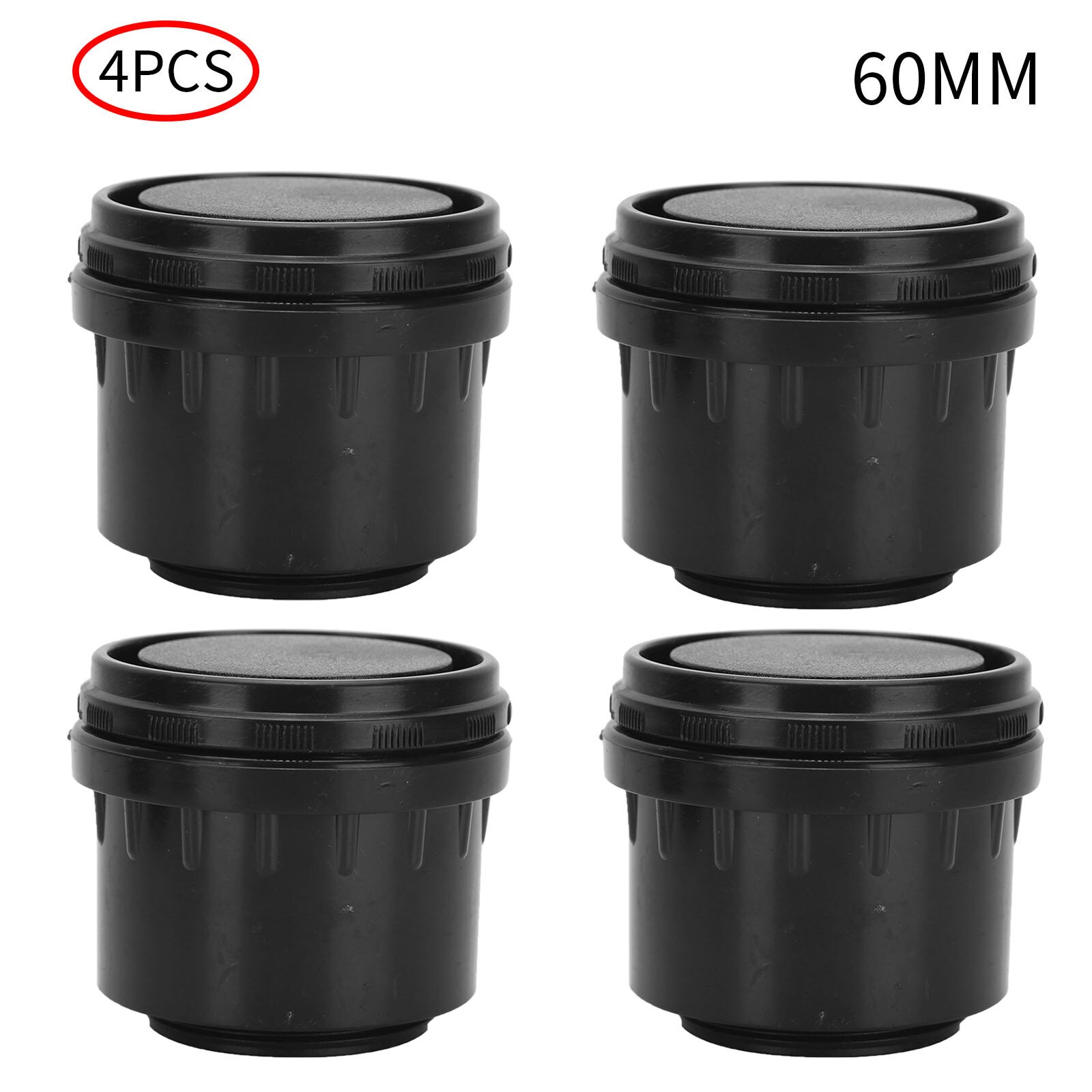 4Pcs Adjustable Feet Pads Furniture Leg Blanking Plugs Chair Table Legs Protectors Anti Slip Round Tube Bung Plastic Foot Mats: Black 1