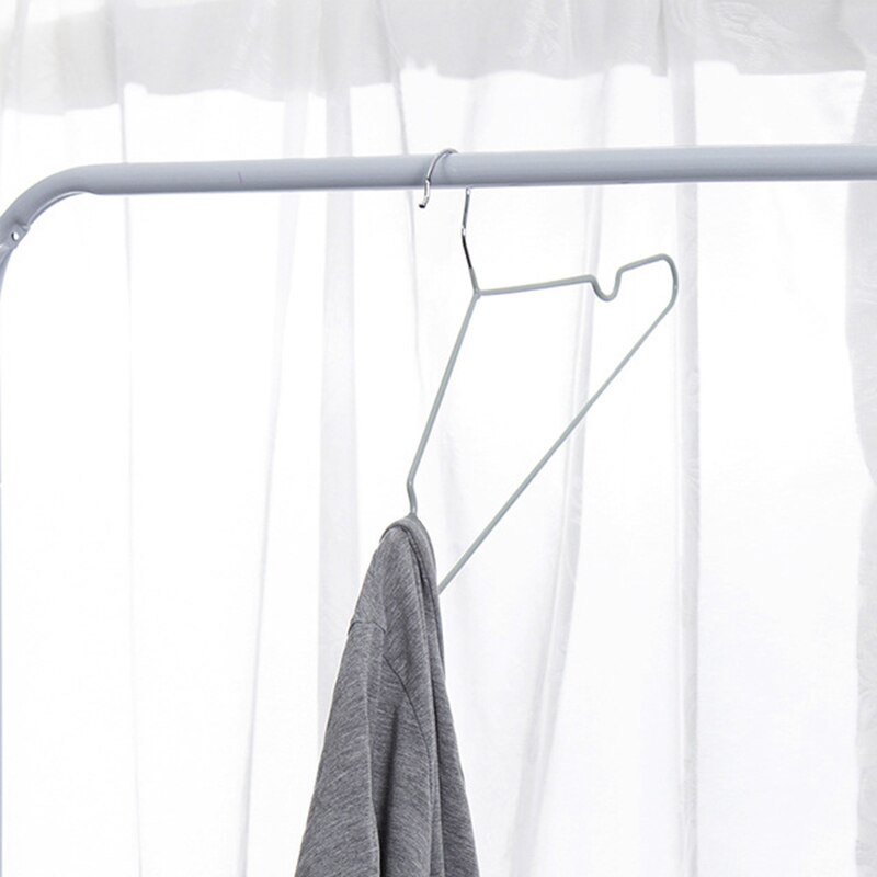 10Stck T bilden Stahl Draht KleiderbüGel Für Kleidung Lagerung Gestell Anti-Schleudern Erwachsenen Mantel Aufhänger Schrank Veranstalter Halfter 40cm