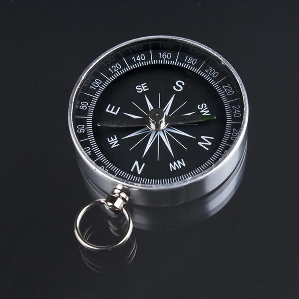 1pc Pocket Mini Camping Hiking Compasses Lightweight Aluminum Outdoor Travel Compass Navigation Wild Survival Tool Black