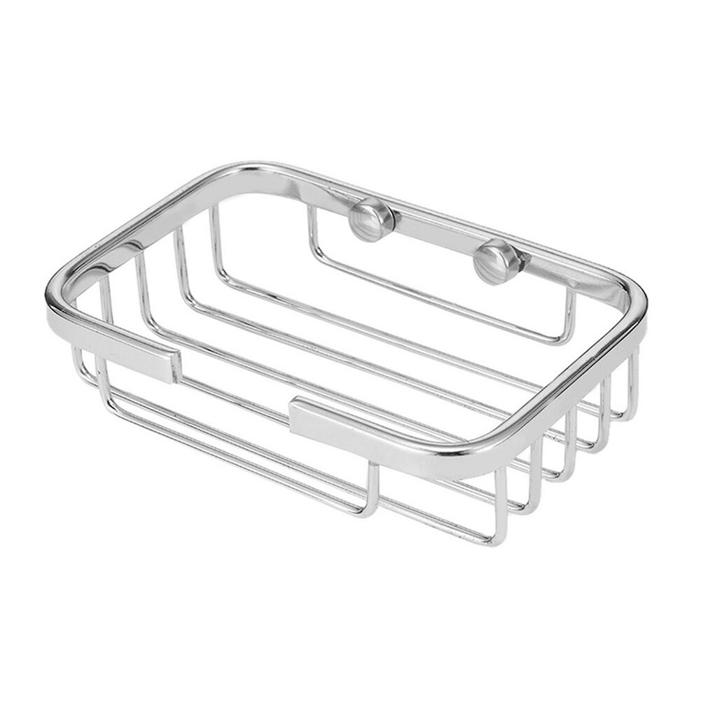 Wall Mounted Soap Dish Stainless Steel Bathroom Shower Soap Holder Storage Box Wall Mounted Hollow Container for Home