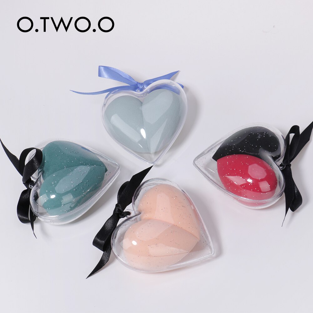 O.two.o hartvormige make-upspons, zacht en glad, vloeibare foundation voor het gezicht, concealercrème, cosmetische puff, make-uptools