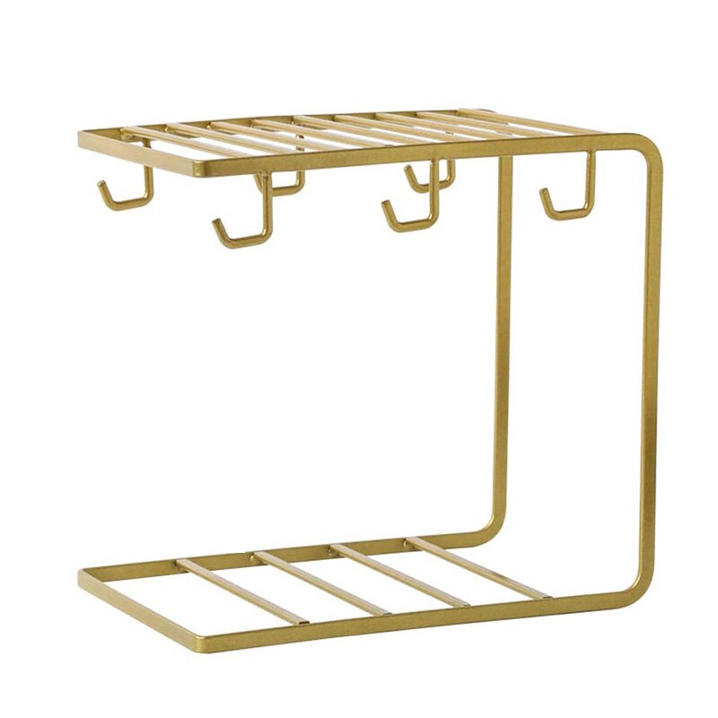 6 kroge metal kaffekrus kopholder stativ kaffekop, opbevaringsstativ, tørre display stativ glod cnim