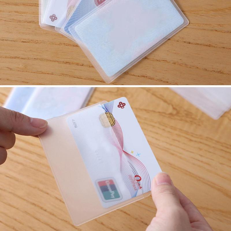 Funda protectora de tarjetas de manga TARJETA DE PVC 100 Uds. Funda de credencial de identificación tarjetero para tarjetas de crédito bancarias accesorios foto/tarjeta/pasaporte/passbook nueva