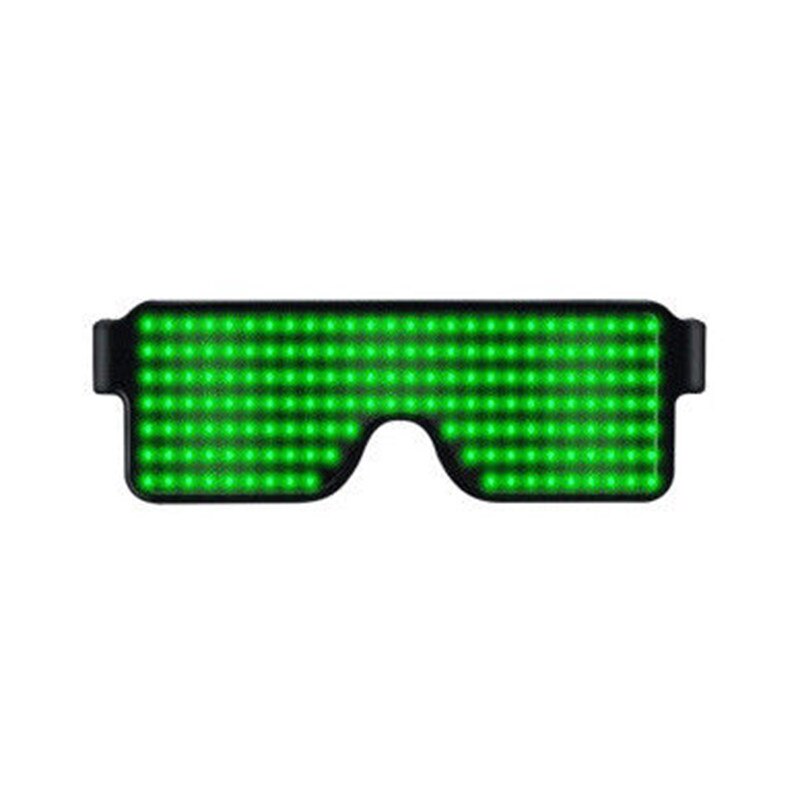 Multifunction 8 Modes Quick Flash Cool Party Led Glasses Nightclub Party Flashing Sunglasses Eyewear Neon Rave Party: Green light