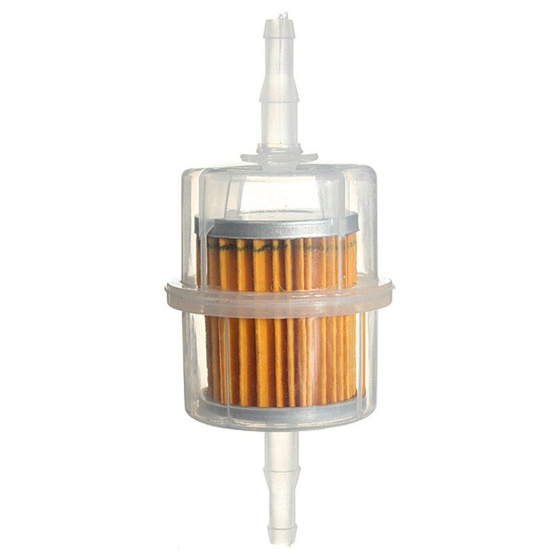Universal Kraftstofffilter – 8mm Anschluss, Aus Chrom & Glas, Waschbar, Für Motorrad & ATV (Benzin/Diesel)