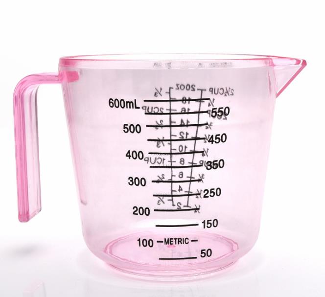150/300 / 600ml Plastic Measuring Cup Transparent Scale Sample Transparent Cup Pour 3 Sizes Measuring Device