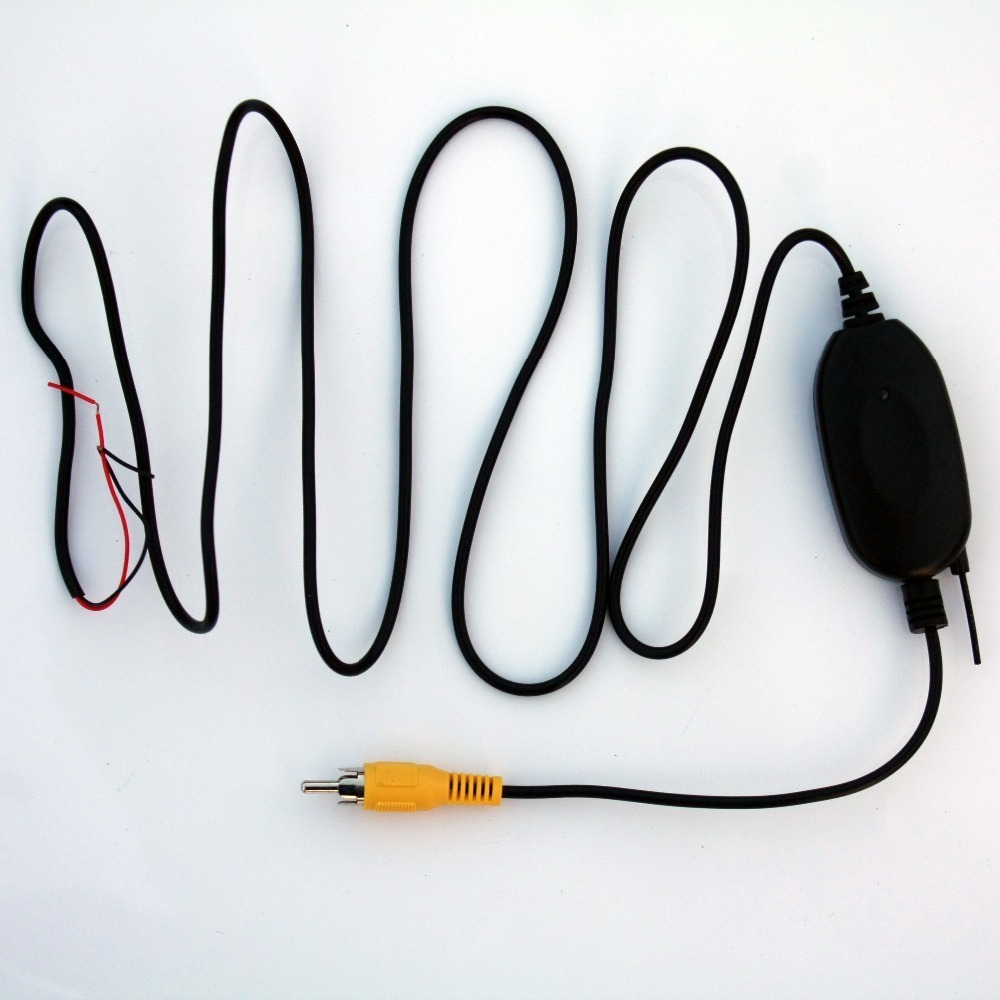 2.4 Ghz Wireless Rear View Camera RCA Video Transmitter & Receiver Kit for Car Reverse back up rear Multimedia DVD radio Monitor