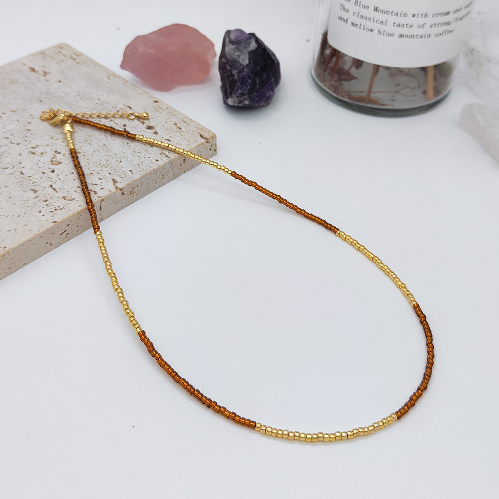 KKBEAD-Collar de cuentas de semillas Miyuki para mujer, Gargantilla fina y delicada, Simple,