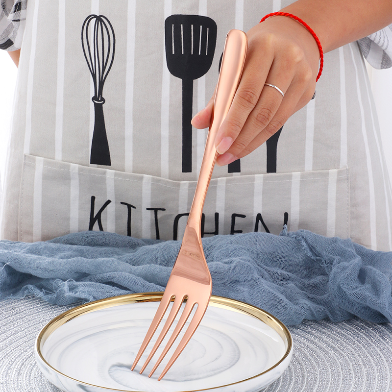 Cucharas de servicio grandes para ensalada y cena, juego de cuchara de acero inoxidable 304, servidor, tenedor de Metal, juego de cubiertos, utensilios de acero