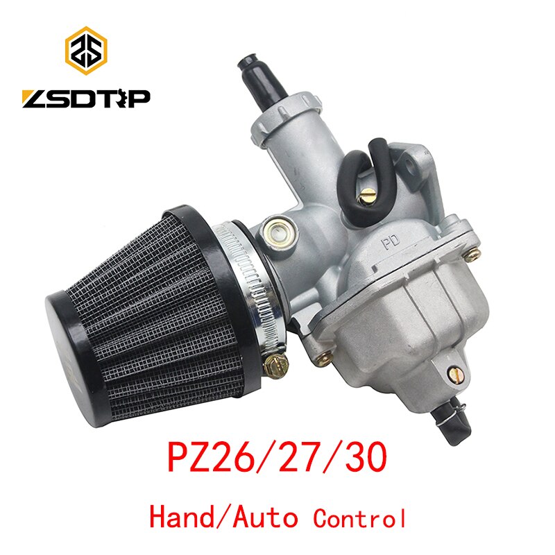 ZSDTRP PZ26 PZ27 PZ30 Carburetor Air Filter Auto/Hand Choke Lever for GY6 XR100R XR100 CRF100F XL100S Carb ATV Dirt Bike Go Kart