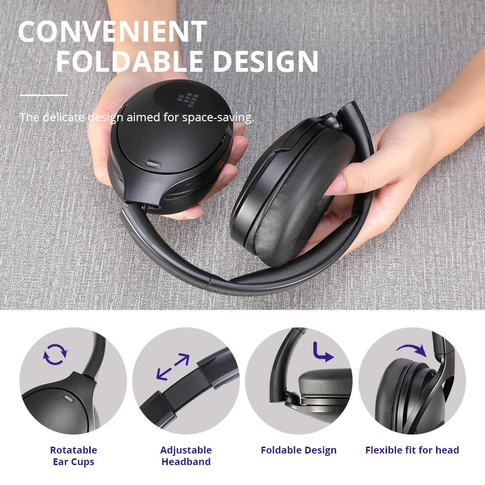 Tronsmart Apollo Q10 ANC Bluetooth 5.0 Active Noise Cancelling Headphones Black Wireless Headset