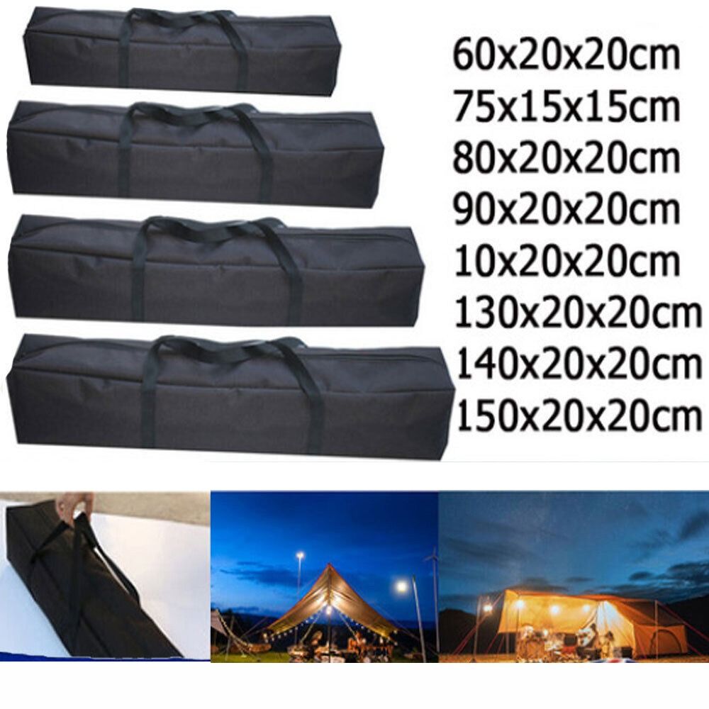 Tältstångsväska i canvas med tak och stång, campingtält, förvaringspåse, stor kapacitet, resepicknickväska, vattentät bagageväska