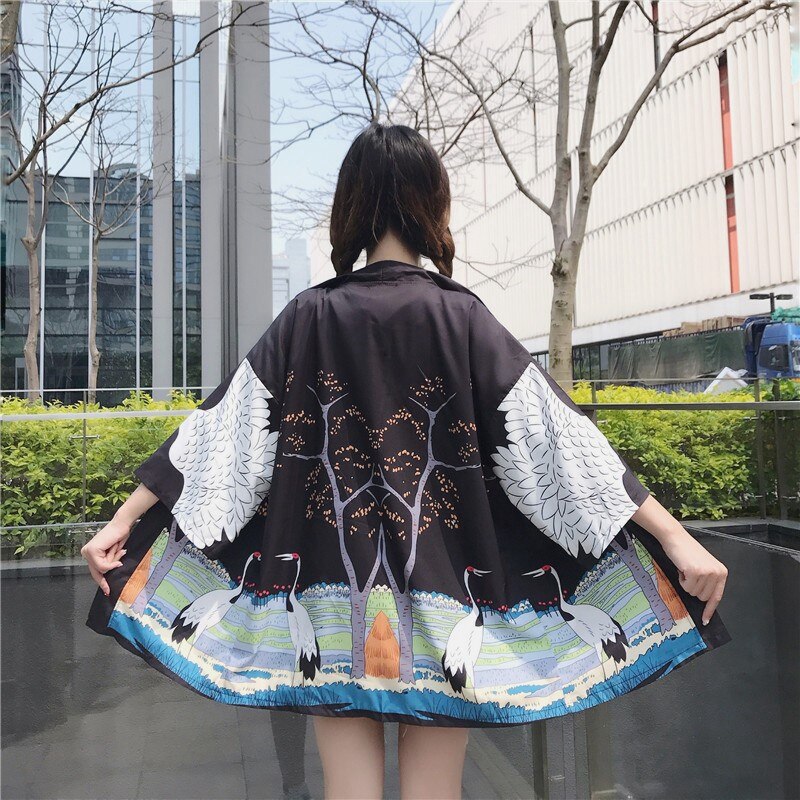Brand Printing Loose Japanese kimono traditional o... – Vicedeal