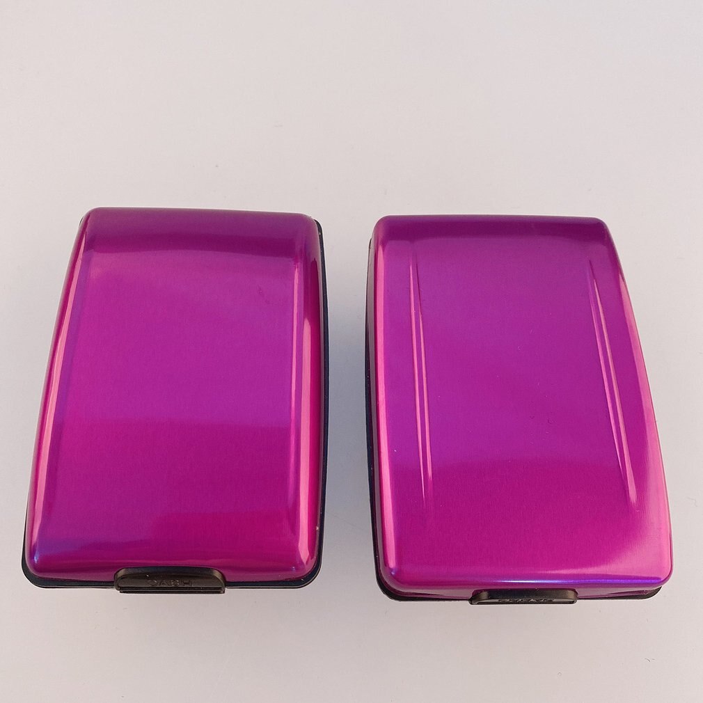 1 Pc Men Aluminum Bank Card Holder Blocking Hard Case Wallet Solid Credit Card Anti-RFID Scanning Protect Card Holder