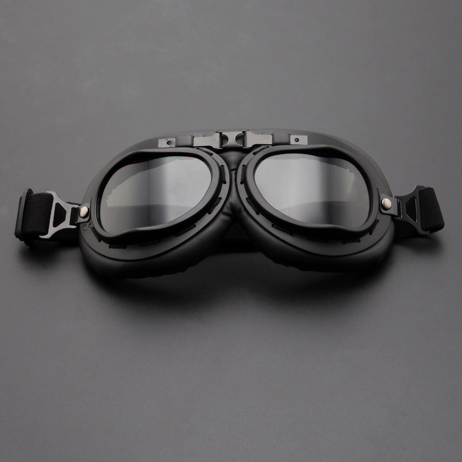 Retro motorcykel glasögon glasögon vintage motor klassiska glasögon för pilot steampunk atv cykel koppar hjälm ski outsport