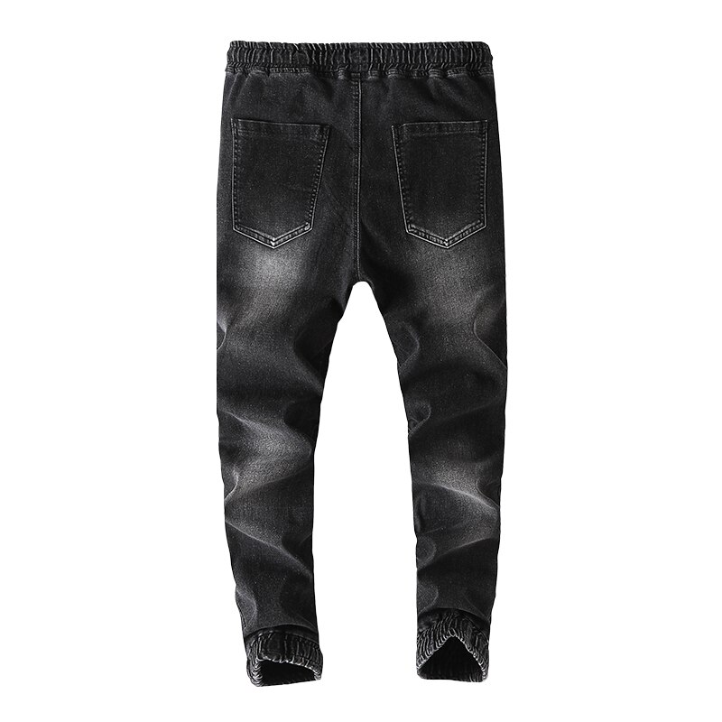 Pantalones vaqueros con banda elástica para hombre, Jeans masculinos de talla grande 5XL, 6XL, estilo japonés, a la , con bolsillos grandes,