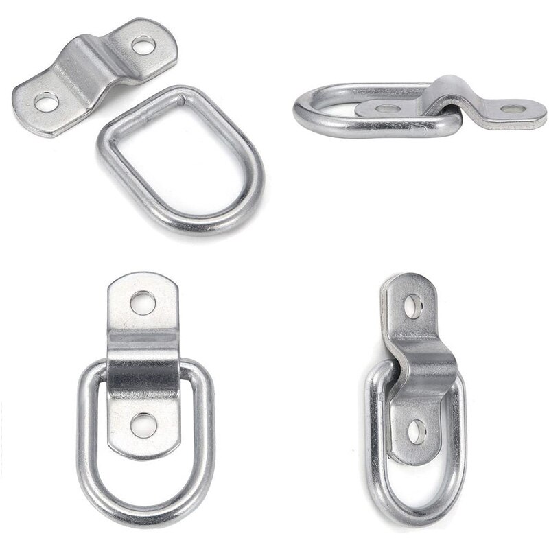 10-Pack D Ring Tie Down Ring Load Anchor Trailer Anchor Forged Lashing Ring, Surface Floor Mount Tie Down Ring