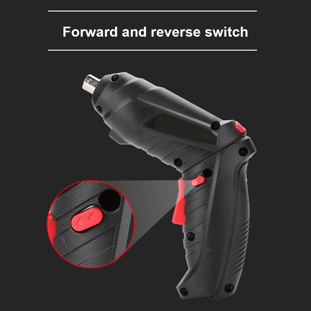 Electric Screwdriver with Light 3.6V Portable Cordless Screwdriver Rechargeable Power Tools with Bits Home Tool Accessories