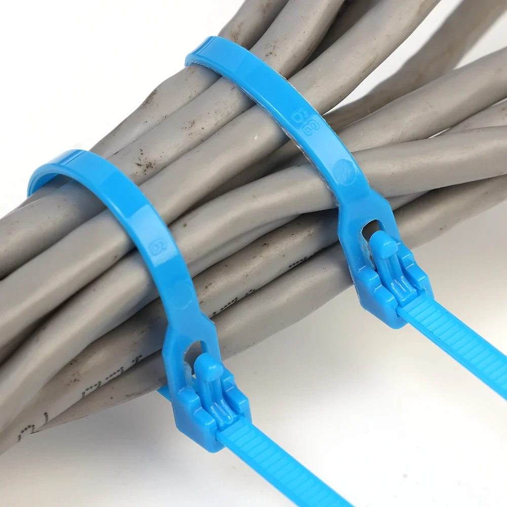 100/1000pcs Releasable Nylon Cable Ties Reusable Adjustable Self-locking Loose Slipknot Zip Tie Organizer Binder Lock Straps