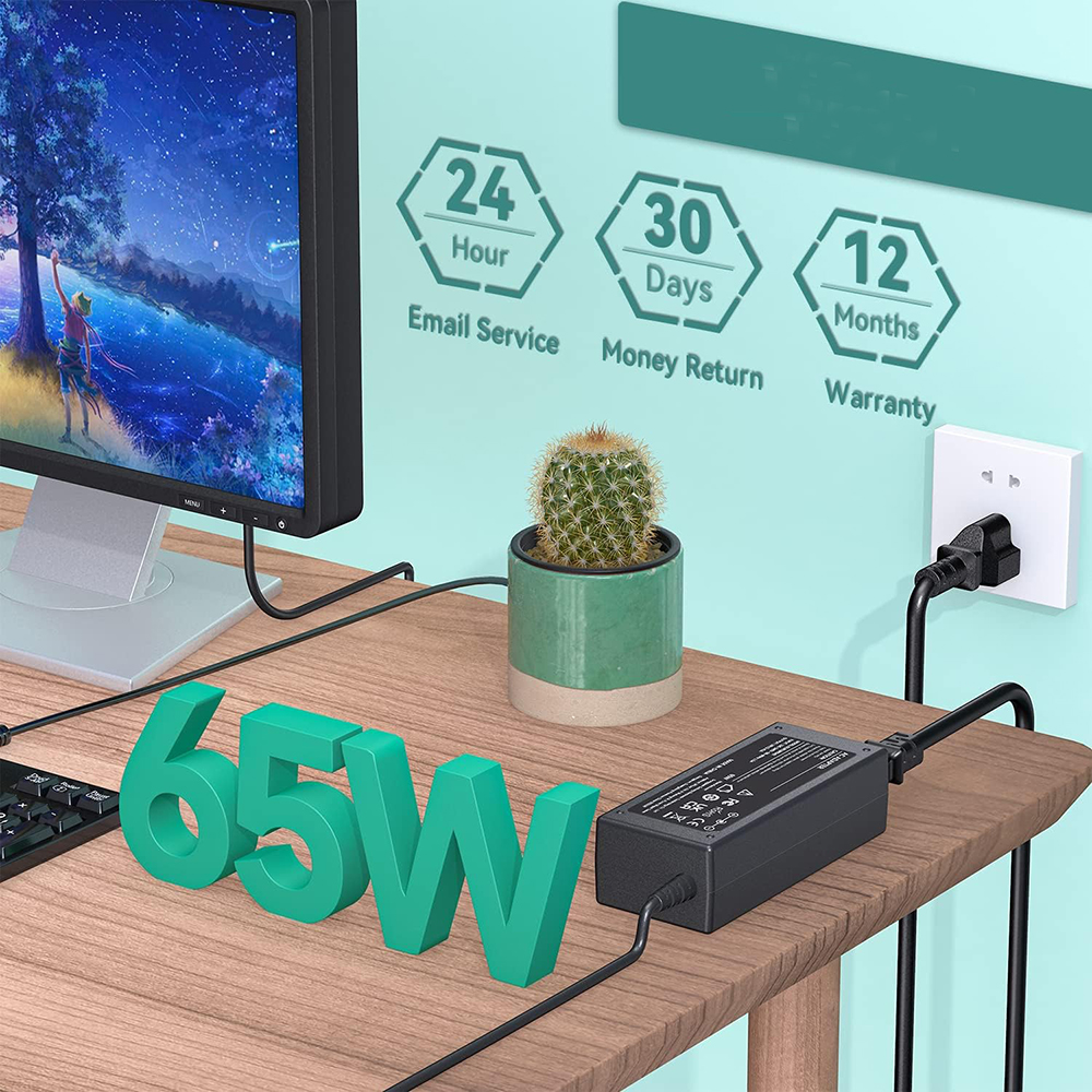 19V AC/DC Adapter Power Cord for HP Pavilion 27xw 27xi 27bw 27er 23es 27es 25 24ea 25xw 25bw 25xi 22cwa 22bw Inch IPS Monitor