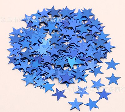 6mm/10mm Stars Table Confetti Sprinkles Birthday Party Wedding Decoration Sparkle Blue Gold Silver Green Metallic Stars Supply: blue / 6mm