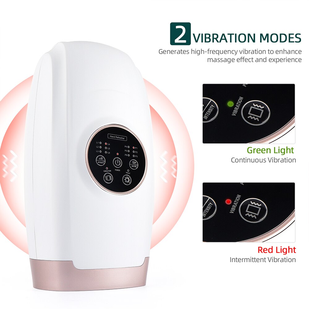 Heated Hand Massager Air Compression Palm Massager Finger Wrist Spa Relax Pain Relief Device Pressotherapy Palm Massage Machine