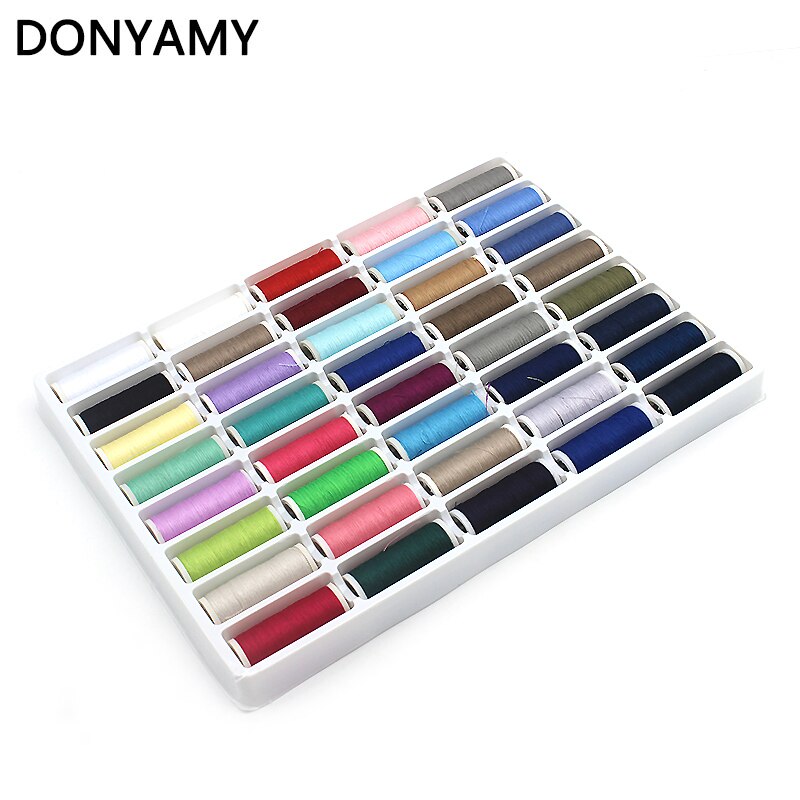 DONYAMY 40 Color 100% polyester sewing thread Set overlock thread Abrasion resistance fournituren sewing thread metre cones