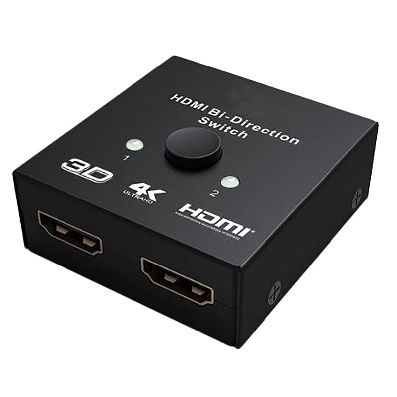 4K HDMI Switch 2 Ports Bi-Directional 1X2 / 2X1 HDMI Switcher Splitter Supports Ultra HD 4K 1080P 3D HDR HDCP for PS4 HDTV