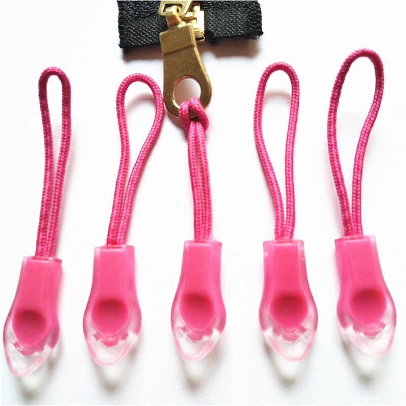 50Pcs Backpack Zipper Transparent Pull Cord Zip Fastener Zip Slider
