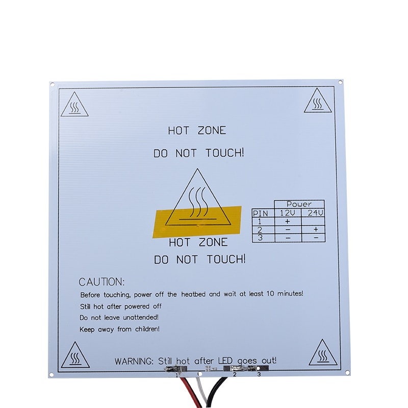 MK2B Heatbed 214 * 214*2mm with led and Resistor and cable Plate Mendel MK2A PCB Heatbed For 3D Printer